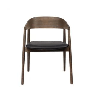 Andersen Furniture AC2 spisebordsstol røget Eg sort lædersæde
