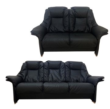 Hjort Knudsen 3+2 Siena sofa Soleda læder.