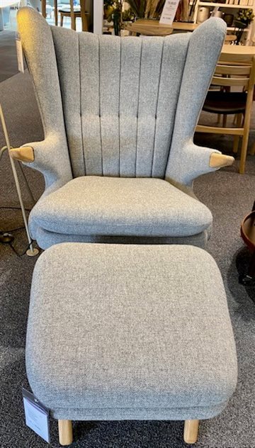 Bamsestol & Fodskammel Eg olie. Skipper Furniture
