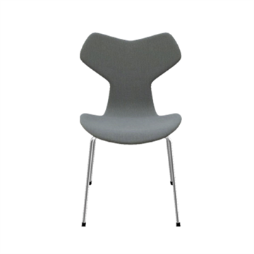 Grand Prix stol, fuldpolstret tekstil med forkromet stel (3130)