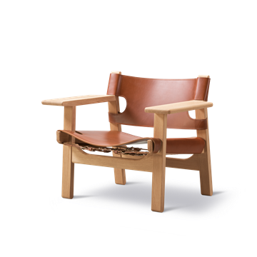 Fredericia Furniture Den Spanske Stol - Lys olieret eg/Cognac læder