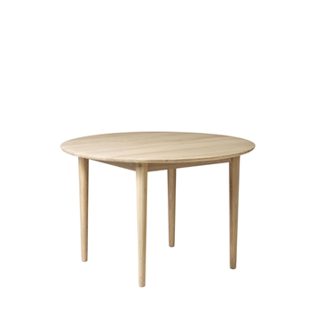 C62 Bjørk spisebord i eg, 115 cm diameter