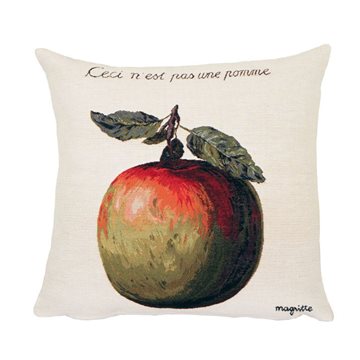 Magritte pude (8707), Ceci n'est pas une pomme, 45x45 cm
