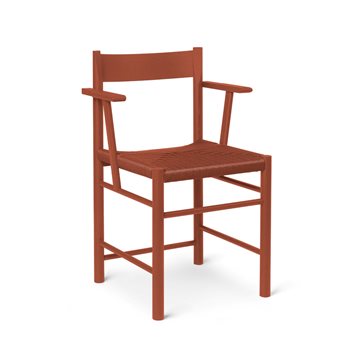 F-stol med armlæn, polyestersæde