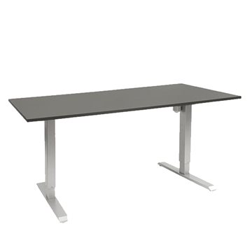 Slot hæve sænkebord Manager 80×120 cm, alu stel