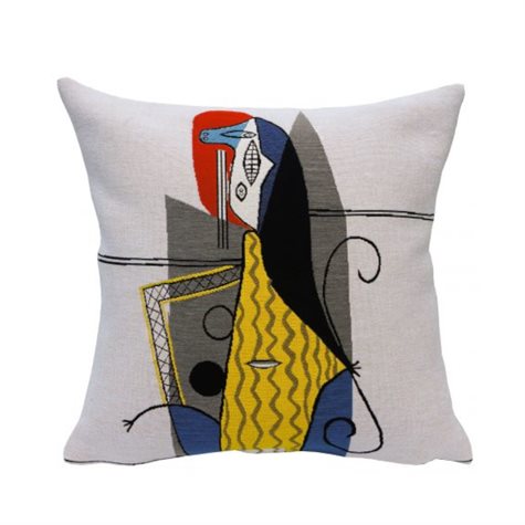 Poulin design Picasso pude (8695), Femme dans un fauteuil, 45x45 cm 