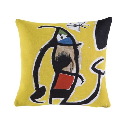 Poulin design Miro pude (8674), Femme, oiseau, étoile, 45x45 cm 