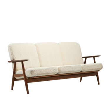 GE 240, 3-personers sofa af Hans J. Wegner, stof