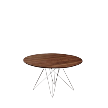 GM 3880 Spider rundt spisebord med træbordplade fra Naver Collection, diameter 120 cm