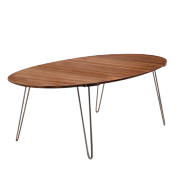 Naver Collection - GM 6650 ovalt spisebord med træbordplade,  240x120 cm