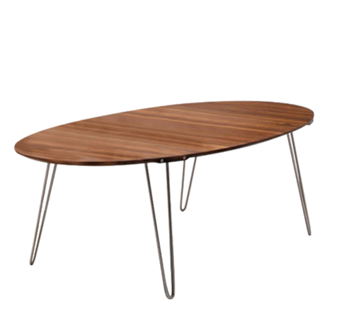Naver Collection - GM 6650 ovalt spisebord med træbordplade,  240x120 cm