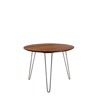 GM 6660 rundt spisebord med træbordplade fra Naver Collection, 100 cm diameter