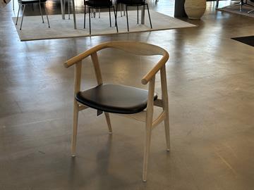 Getama 6 stk. Wegner GE 525 spisebordsstole Eg Sort Læder