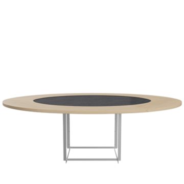 PK54 spisebord inkl. tillægsring (PK54A) af Poul Kjærholm, 140 cm