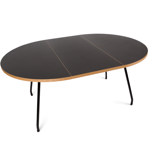 Bent Hansen - Primum Table tillægsplade sort linoleum