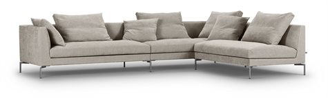 Eilersen Ra hjørneopstilling 260x229, Stof: Pond 0026, 