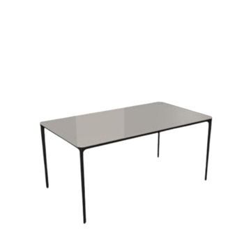 Slim spisebord 160x90 cm, glas