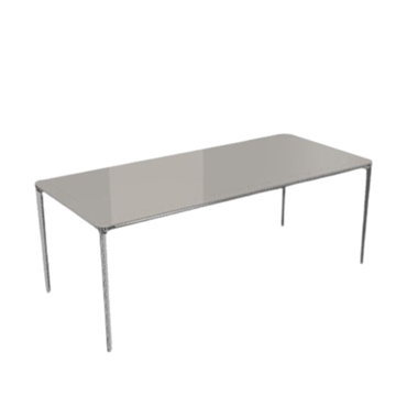 Sovet - Slim spisebord 200x100 cm, glas