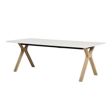 Andersen Furniture Space Udtræksbord, 220x95x74 cm - Eg/Hvid laminat