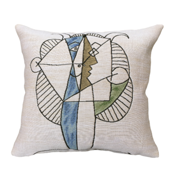 Poulin design Picasso pude (11020), Tête de faune chevelu, 45x45 cm 