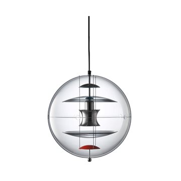 VP 40 Globe i farvet glas af Verner Panton, diameter 40 cm