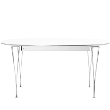 Fritz Hansen - Super-Ellipse bord m. udtræk (B619) af Piet Hein, 180/300x120 cm