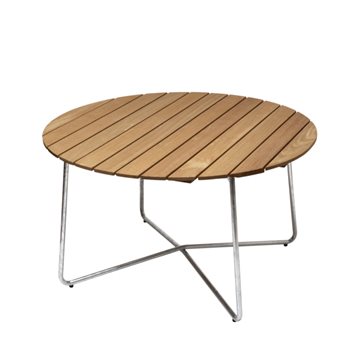Grythyttan Bord 9A, rundt havebord Teak