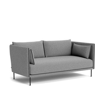 Silhouette sofa m. alm. ryghøjde, 2 personers, fairway grey