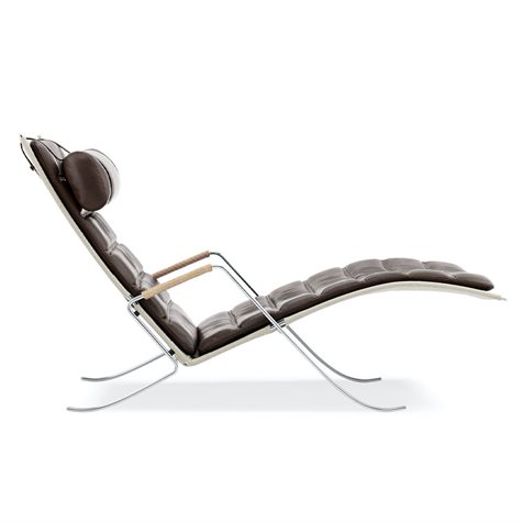 Lange Production FK 87 Grasshopper Chaiselong - Mørk Brun