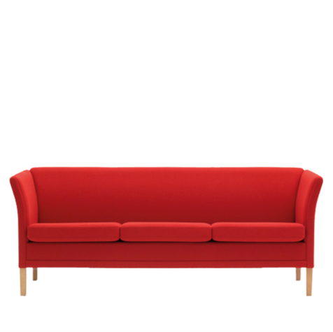 Nielaus - London-sofa m. stofbetræk, 3-personers